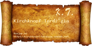Kirchknopf Terézia névjegykártya